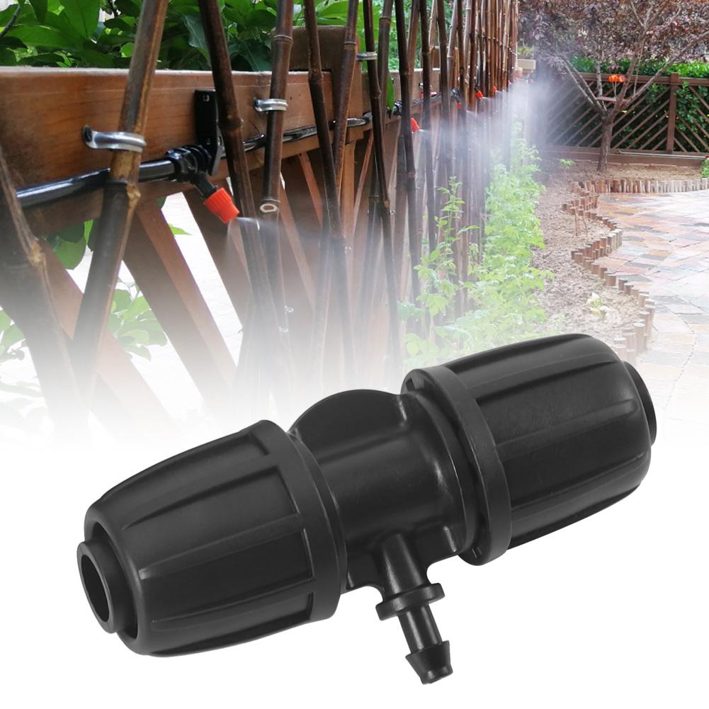 10Pcs 16mm to 4 7 Garden Lock Barbed Tee Connector for PE Hose Garden Irrigation