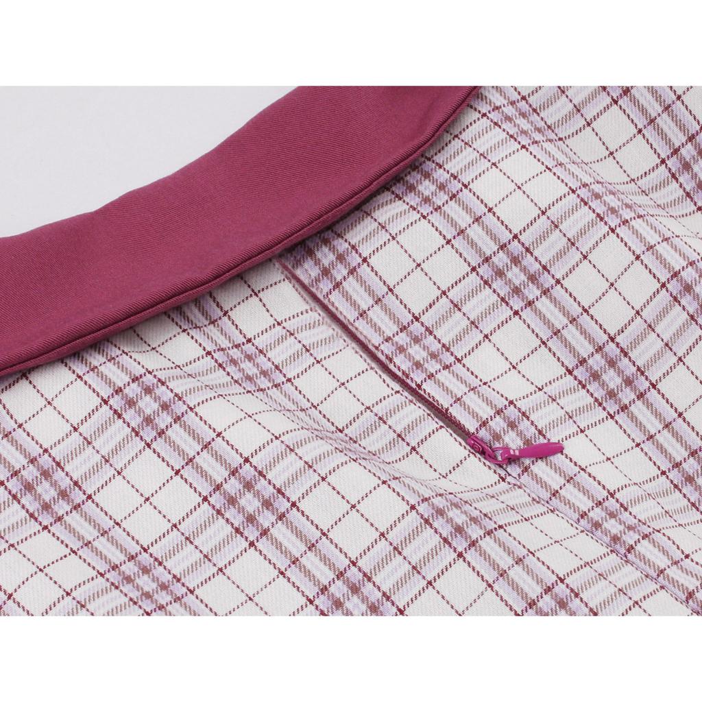 GMXIA Vintage Suit Collar Ruffled Belt Waist Waist Palace Plaid Patchwork Elegant Dress