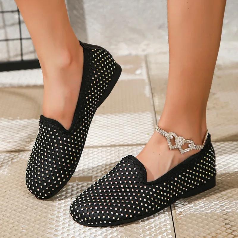

Модная обувь для женщин 2024 горячая распродажа женские балетки на один шаг осень круглый носок мелкие однотонные мягкая подошва повседневные удобные туфли-балетки 43 чёрный