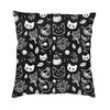 M Witch In Black Square Pillowcover Home Decor Occult Witchy Magic Cushions Throw Pillow For Car Double-Sided Printing