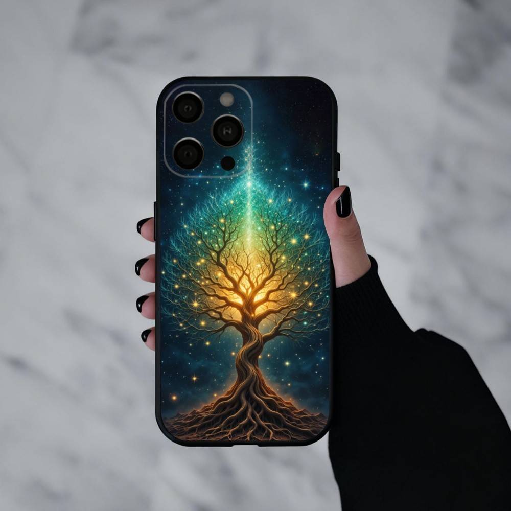 W-World L-Life Tree Mobile Phone Case For iPhone 17pro, 16,15,14,13,12,11 X XR Plus,Others Soft Black Cover