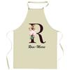 Tablier De Cuisine - Rose-Marie Lettre - Impression Bretonne - Coton Épais - Liens Réglables - Rose