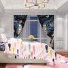 Beautiful Butterfly -2 pieces - printed curtain, 100% polyester material, suitable for home decoration
