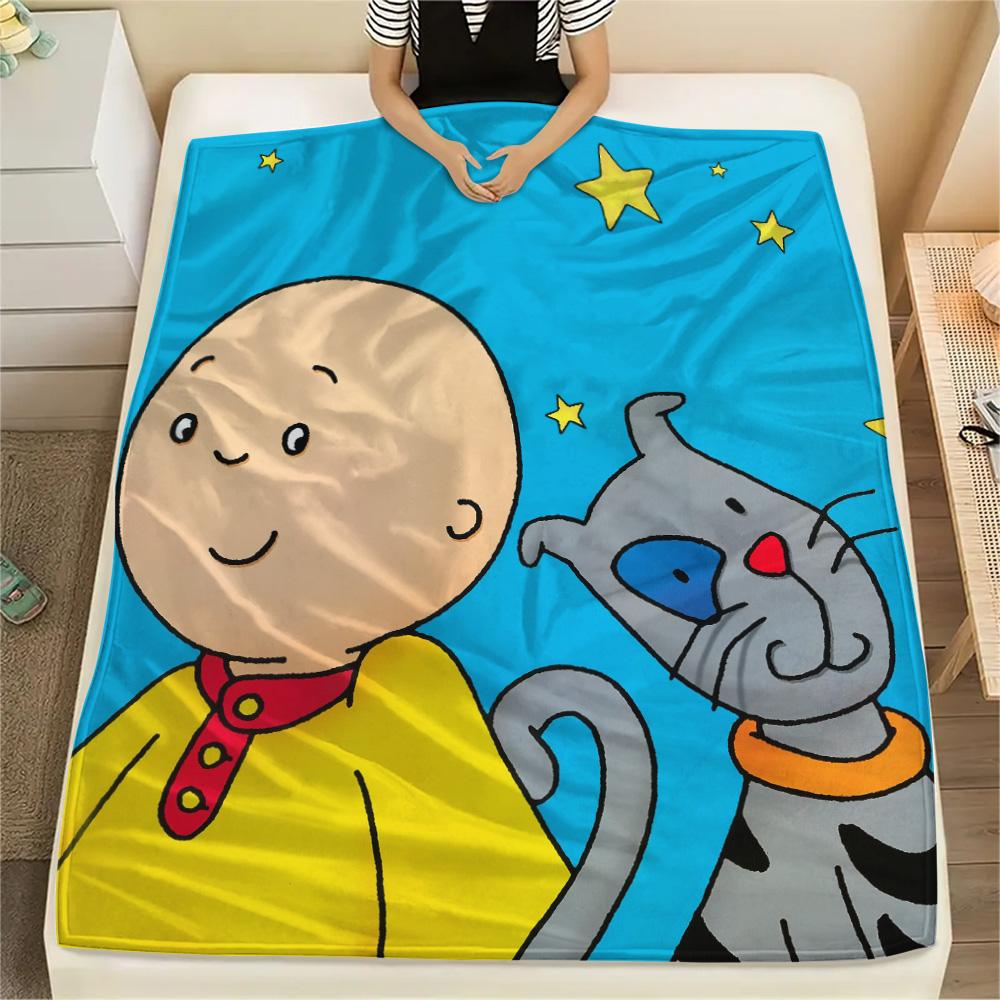 Caillou Aufdruck Flanelldecke, Hohe Qualität, Bequem für Alle Jahreszeiten, Heimdekoration, Wärme und Komfort