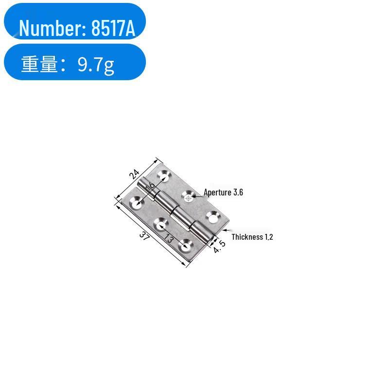 304 Stainless Steel 30x30 Industrial Butt Hinge for Electrical Cabinet, Door, and Window Equipment