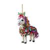 Christmas Pony Ornament 2D Acrylic Hanging Decor for Car And Tree Cute Horse Design Holiday Gift for Kids