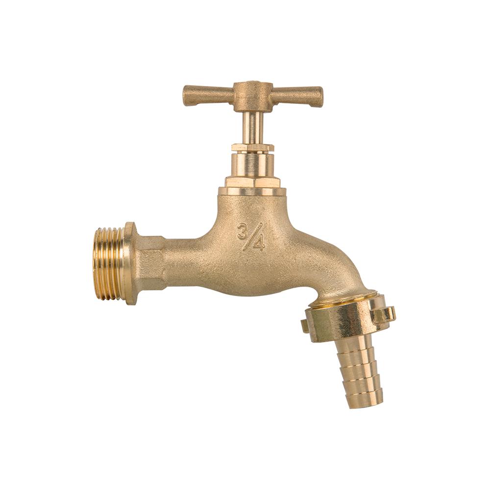 Bradas Messing-Wasserhahn mit Ventil Gz 3/4" X Gz 3/4" Für Schlauch 13Mm