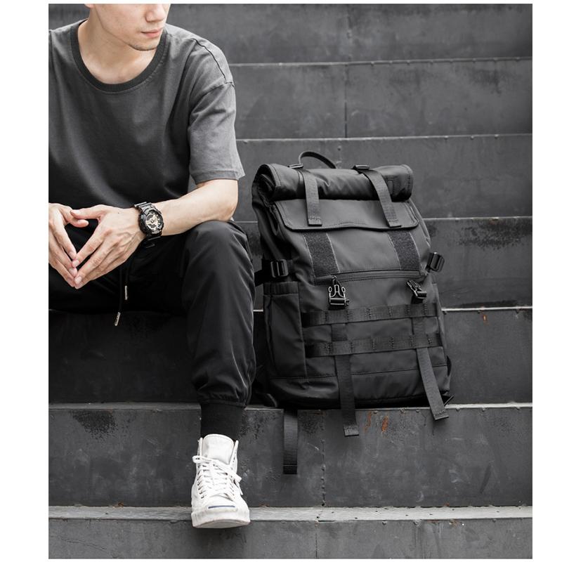 Large Backpack Fashion Man Schoolbag 17in Travel Backpacks Oxford Cloth Male Laptop Rucksack Sport Student Bagpack 20-35L
