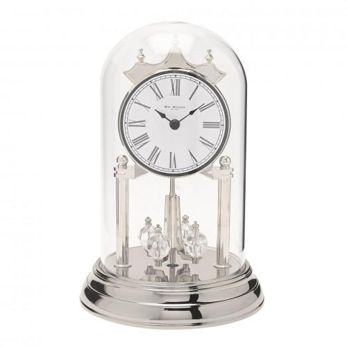 Wm.Widdop Rotating Pendulum Anniversary Clock - Silver