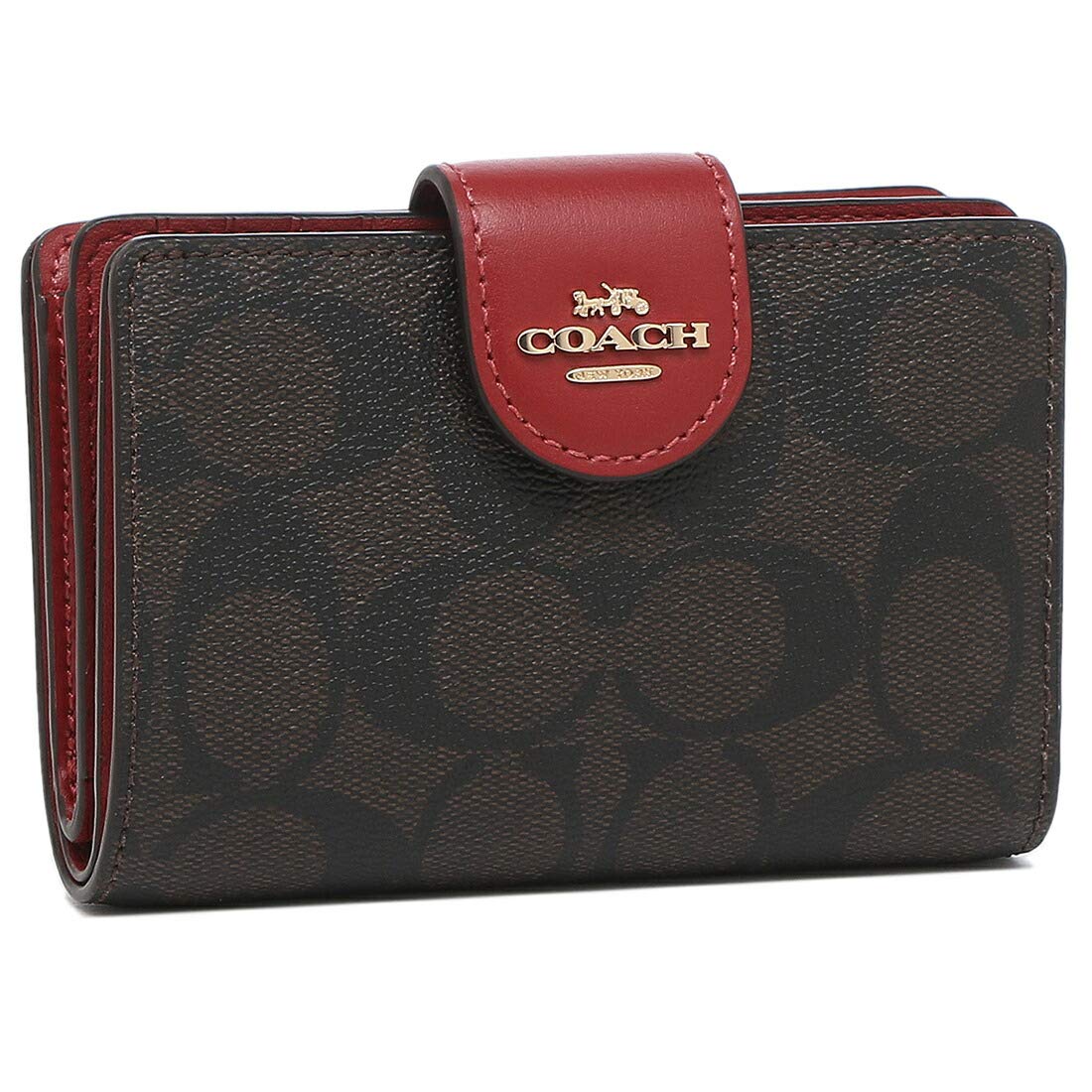 

Outlet Bifold Wallet Signature FC0082 СРЕДНИЙ УГЛОВОЙ МОЛНИЯ КОШЕЛЕК SIGNATURE IMRVQ Коричневый 1941 Красный [Coach] Женский (5) [Элемент]