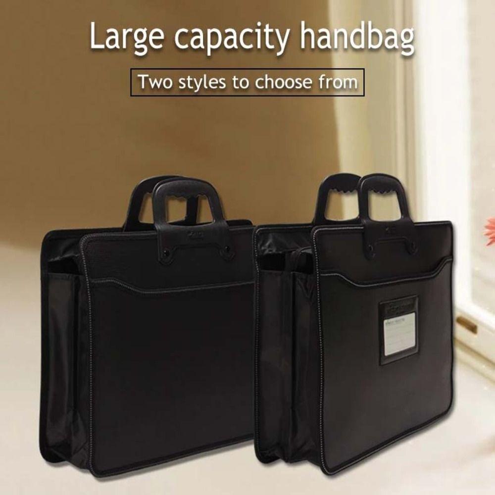 Laptop Handbag Office File Bag Large Capacity Document Bag Portable Business Bag Storage Briefcase