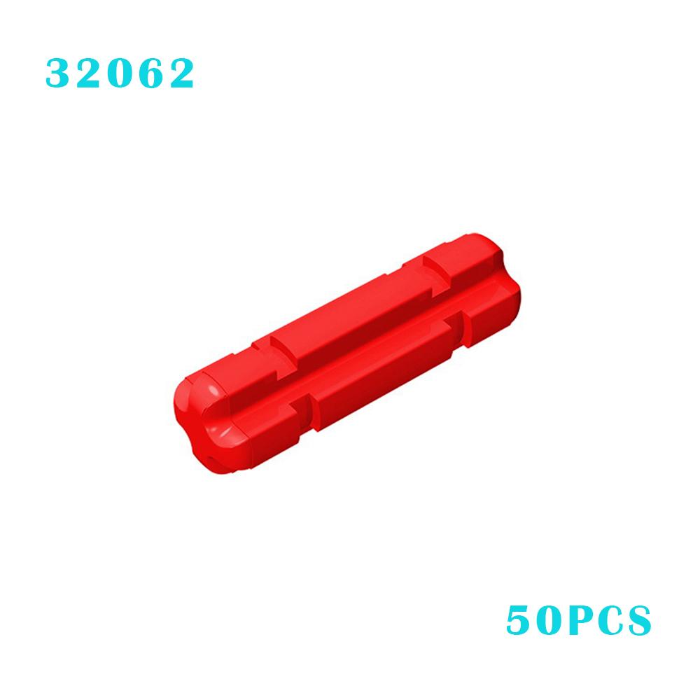

50pcs 32062 Axle 2L Notched DIY Bricks Collections Bulk Modular Toys For Technical MOC Set Buildings Blocks Christmas Gifts красный