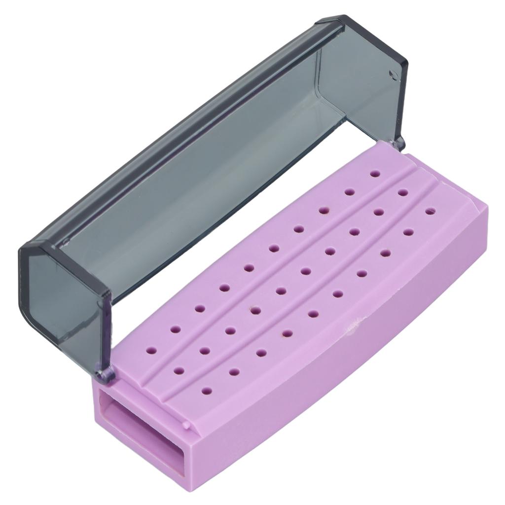 High Speed Burs Holder 30 Holes Dustproof High Temperature Portable Dental Bur Holder Box with Cover for Dental Clinics