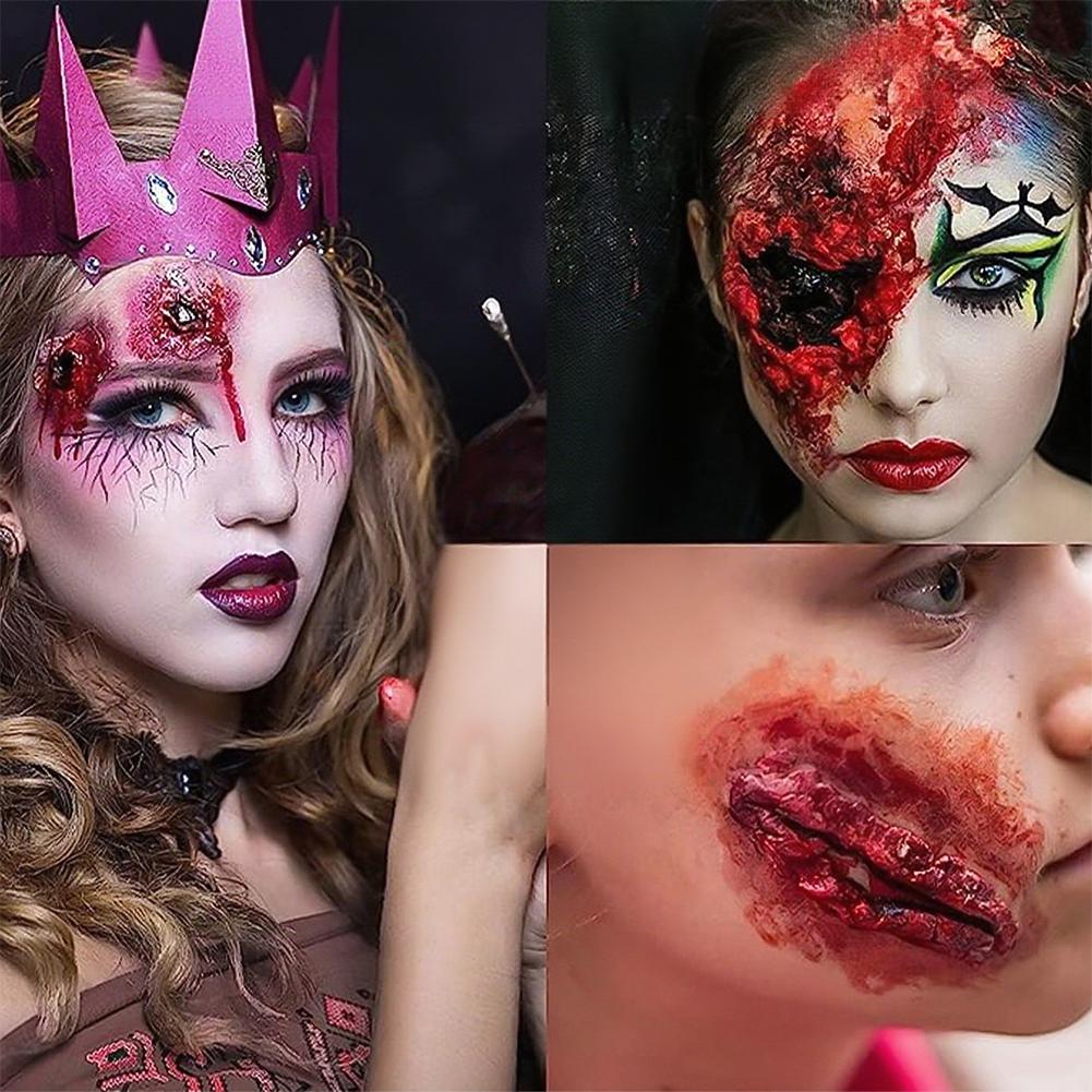 60ml Fake Blood Prop with Spray Head Halloween Horror Cosplay Cosmetics Artificial Plasma Party Pranks DIY Halloween Supplies