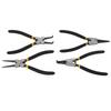 4PCs Circlip Pliers Set Steel Ring Plier Plastic Coated Handle Anti Oxidation Hand Operated Tool(Noir Double Section 7