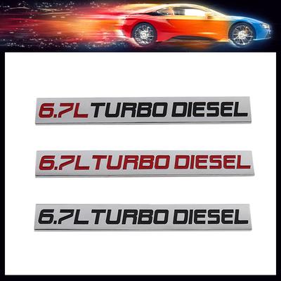 Premium 6.7L TURBO DIESEL for Universal Car Engine Hood Fender Trunk Tail Rear Bonnet Nameplate Decal Emblem Badge Sticker