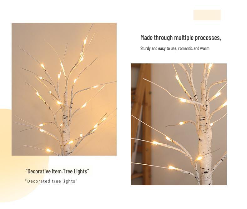 LED Birch Tree Simulated Christmas & Holiday Lights - Home & Landscape Decoration