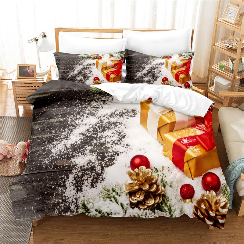 Christmas Animals Bedding Set Children Duvet Cover Set Fashion Quilt Cover Boys and Girls Christmas Comforter Cover Bedding Sets