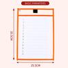 1pcs Random Reusable Dry Erasable Pockets Transparent Write and Wipe Drawing Board Shop Ticket Holder File Storage Bag