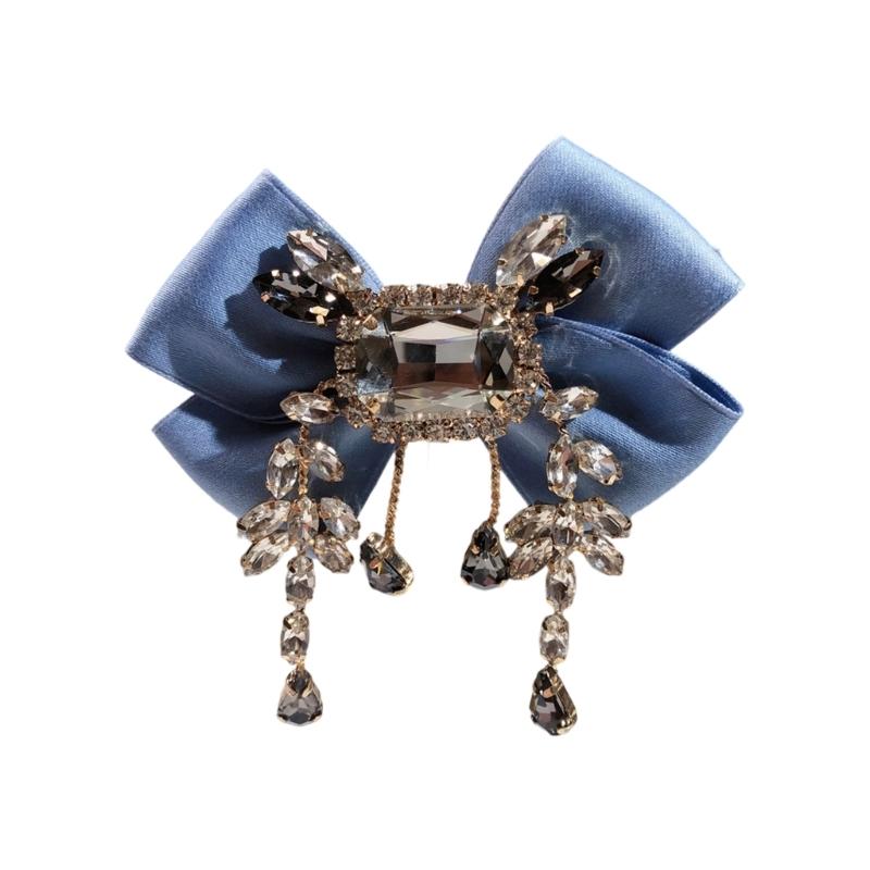 Einfarbige Retro Schleifen Anstecknadeln Strass Mantelnadel Legierungen Kleiderbroschen für Kostüm und Event