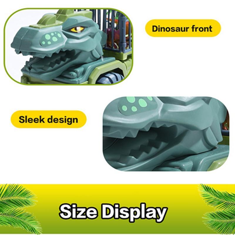 New Children's Car Toy Dinosaurs Transport Car with Dinosaur Large Engineering Vehicle Model Educational Toy Transport Vehicle Toy Boy Girl Gift