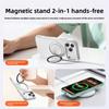 For Magsafe Magnetic Phone Case for iPhone Air 16 15 17 Pro Max with Rotating Holder Ring Soft Silicone Ripple Protection Cover