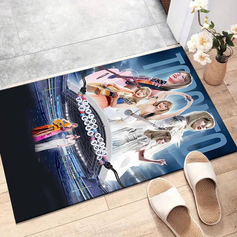 1pc Taylor Swift2 Design Printed Area Rug Carpet for Bedroom Living Room Home Decor Rugs Mat Non Slip Mat Rug for Bedside