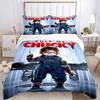 3-teiliges Chucky's Cult Bedwäsche-Set mit Aufdruck, Weiche und Bequeme Bettbezug für Schlafzimmer, Gästezimmer (1 Bettbezug + 2 Kissenbezüge, Kissenkern