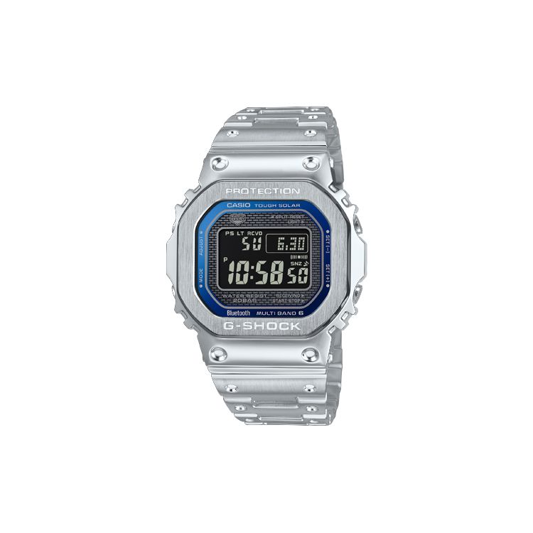 Casio Men's Black Full Metal Series B5000 Square Dial Digital Watch 200M Waterproof Solar Quartz Movet Stainless Steel Strap Unisex Watches Gmw-B5000d-2