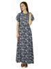 Bimba Women Long Maxi Dress Frilled Sleeve Rayon Gown Summer Clothing