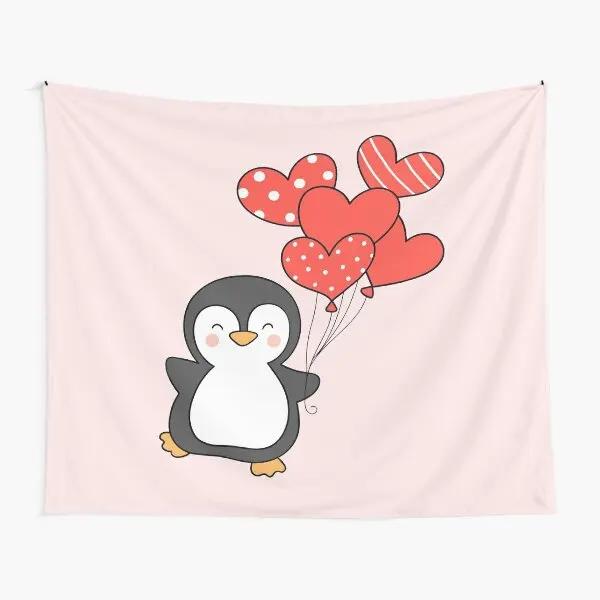 Cartoon Pinguin Wandteppich Lustiger Tier-Wandteppich Wandbehang Kinder Niedlicher Tier-Wandteppich Kunstdekor für Schlafzimmer Wohnzimmer