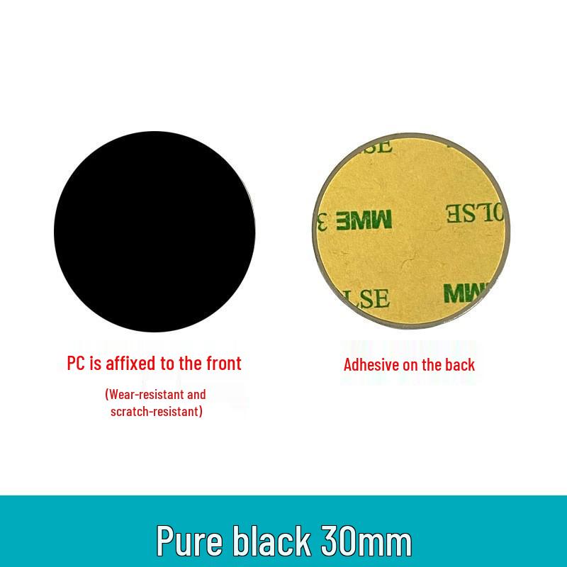 Magnetic Phone Holder Accessories: Black Adhesive Round & Rectangular Light-Induction Iron Sheet