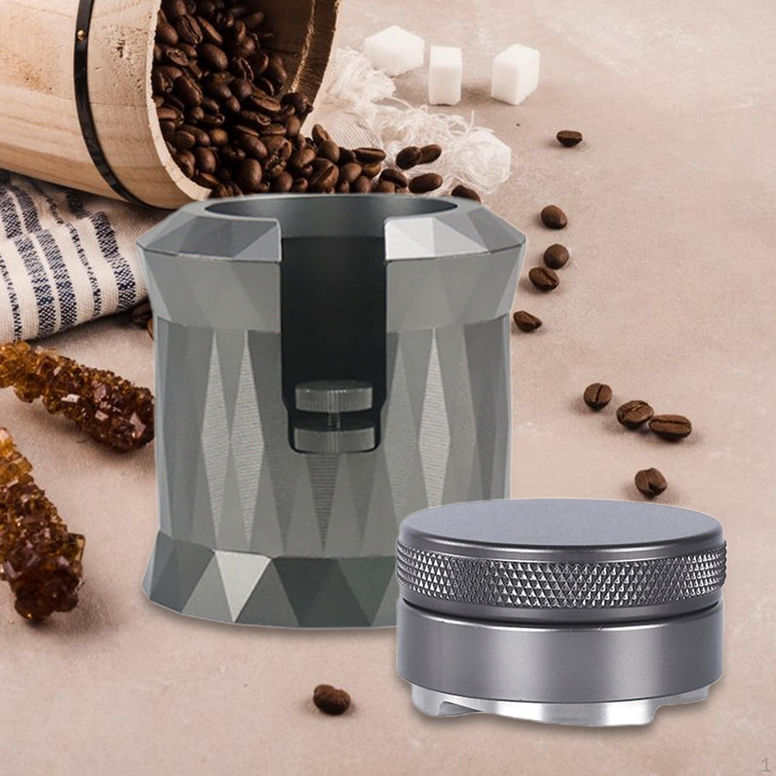 

Coffee Filter Tamper Holder Aluminum Alloy Sturdy Parts Home Cafe Stable Espresso Tamping Station 53MM серый