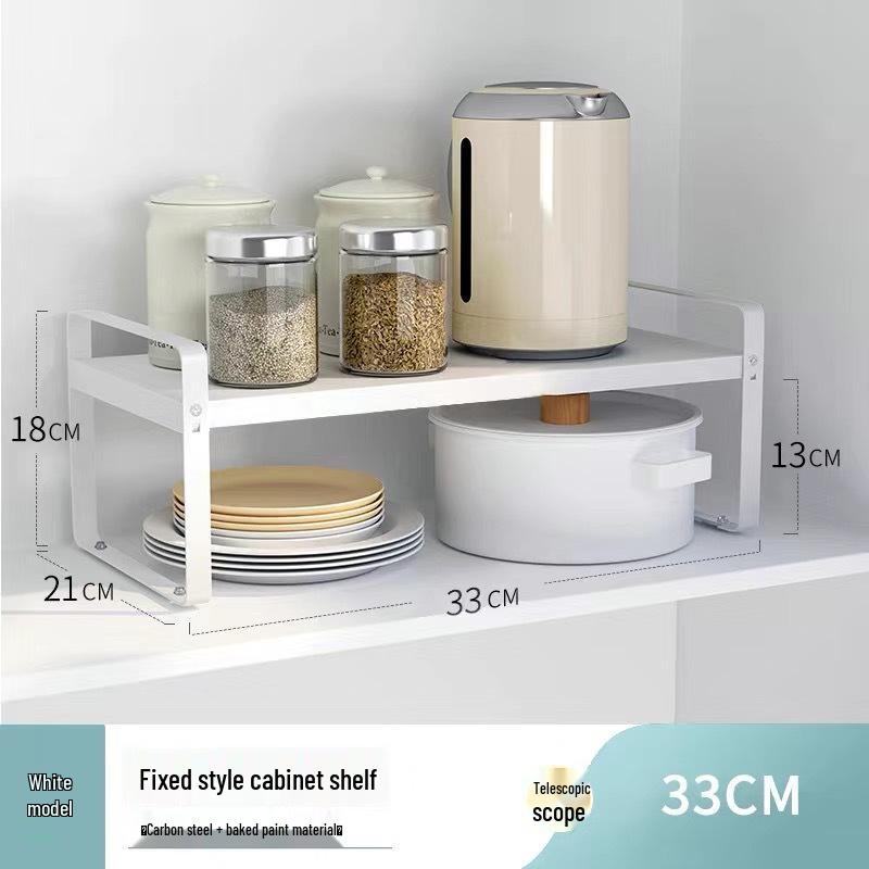 

Выдвижная кухонная полка для хранения - Органайзер для шкафа для специй, кастрюль и мисок