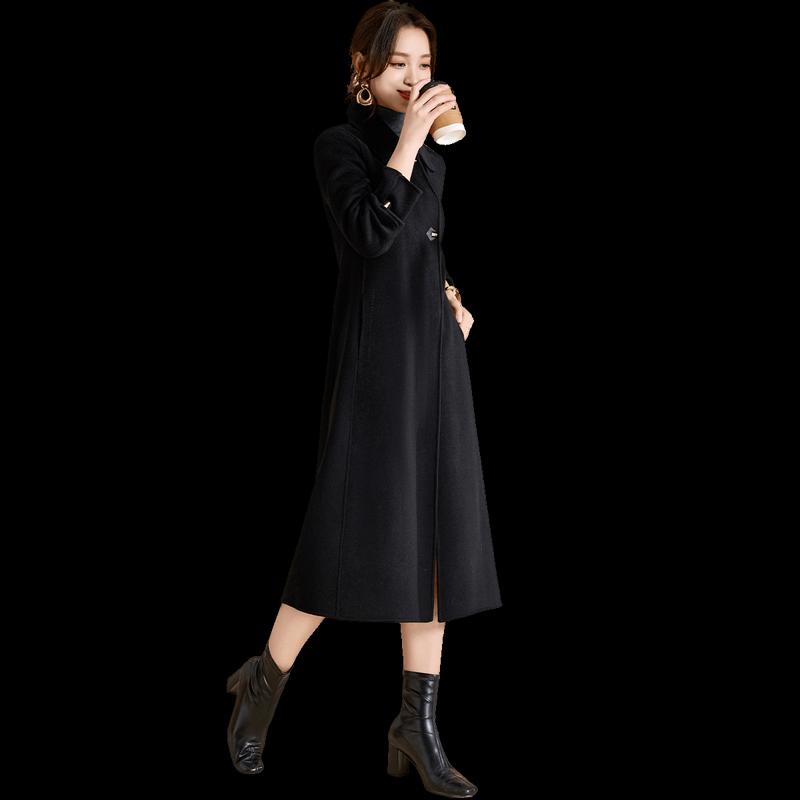 Kebeier Women's Minimalist Double-Faced Sheep Wool Coat