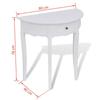 VidaXL Console Table with Drawer Semi-circular White