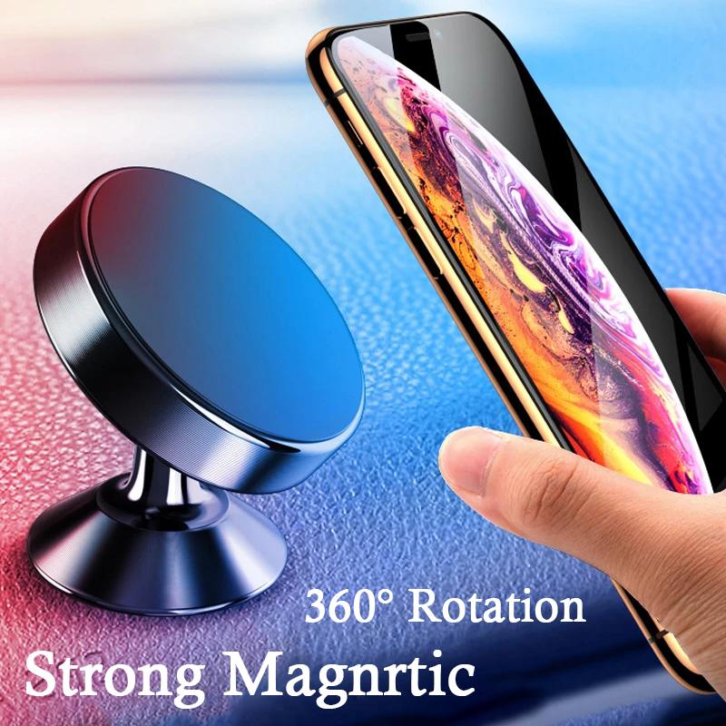 Magnetic Car Mobile Phone Holder 360° Rotating Universal Multi-functional Car Adhesive Holder Suitable for iPhone Samsung Huawei