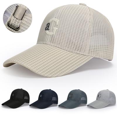 Men's Hat Outdoor Long Brim Mesh Hat Sunscreen Sun Hat Summer Breathable Baseball Cap
