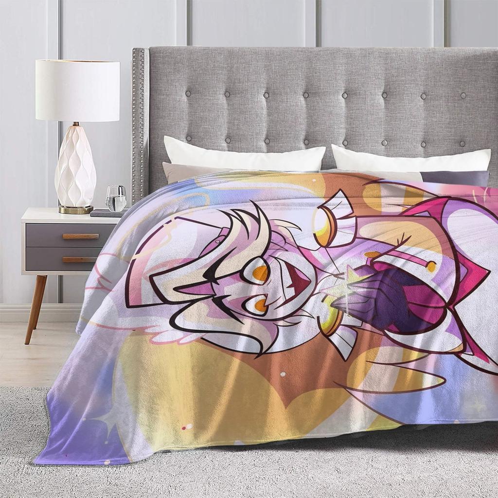 Hazbins Hotels Cartoon Blanket Fleece Textile Decor Breathable Ultra-Soft Throw Blanket for Home Travel Bedspreads