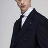Giosongzio Signature Double Peaked Suit Navy Check ZF3SU371NY