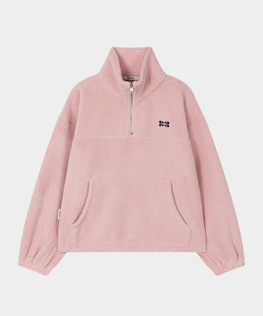 KISYNING Soft Fluffy Half Zip-Up (Pink)