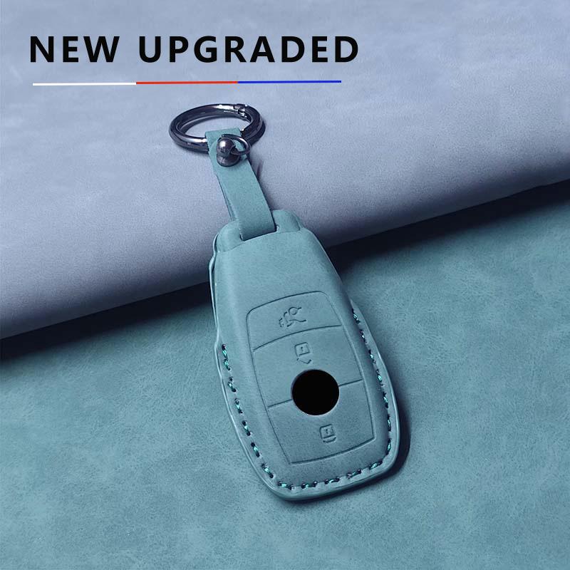 Car Remote Key Case Cover for Mercedes Benz A C E S G Class GLC CLE CLA GLB GLS W177 W205 W213 W222 X167 AMG Leather Accessories