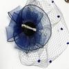 Elegant Black Fascinator Hat With Net Flower and Hair Clip Headpieces Unique Hair Accessories for Women Girls