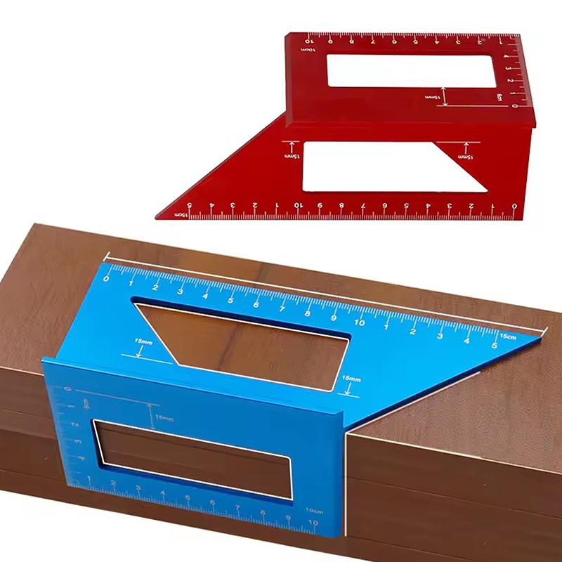 Multifunctional Angle Ruler 45 90 Degree Aluminum Alloy Accurate Woodworking Square Angle Ruler Marking Gauge Carpenter Tool