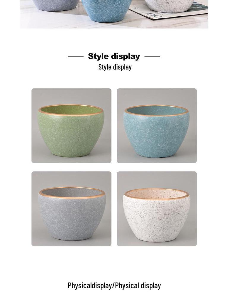 Extra Großer Nordischer Keramik-Blumentopf für Innen- und Balkongebrauch - Perfekt für Orchideen, Sukkulenten und Bonsai