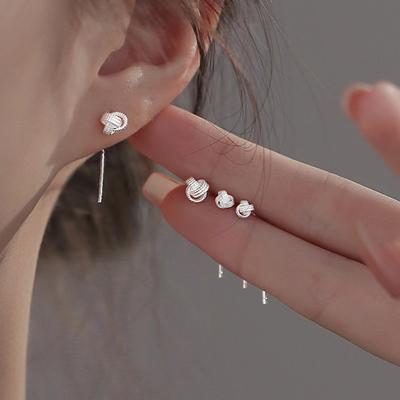 Minimalist Short Tassel Piercing Earrings For Women Simple Twists Dangling Earrings Girl Bridal Stylish Party Jewelry Gifts