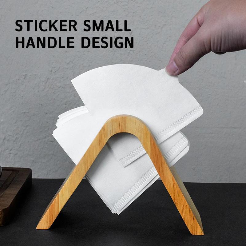 Hârtie de filtru de cafea Suport de unică folosință Filtre de con de turnare Fibre naturale de bambus 100 buc pentru prepararea cafelei Barista