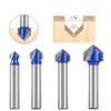 1/4inch 6mm Shank 90 Degree V Groove Template V-Groove V Grooving Router Bitit Carbide Milling Cutter Wood Drilling