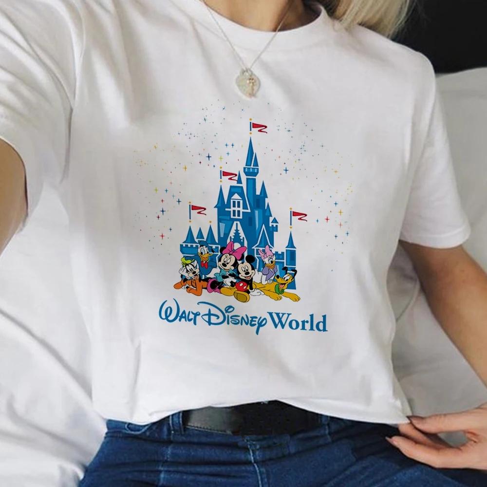 

Футболка Disney Cotton Unisex s Paris Summer Oversize Mickey Harajuku с коротким рукавом Y2K French Fashion Unisex s Shirt L