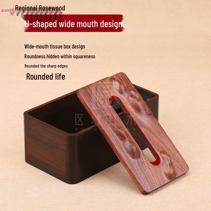 Massivholz Nussbaum Couchtisch Aufbewahrungsbox - Taschentuch- & Serviettenhalter